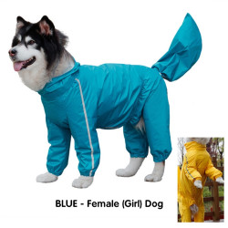 Dog Raincoat for Large Dogs Fully-Covered